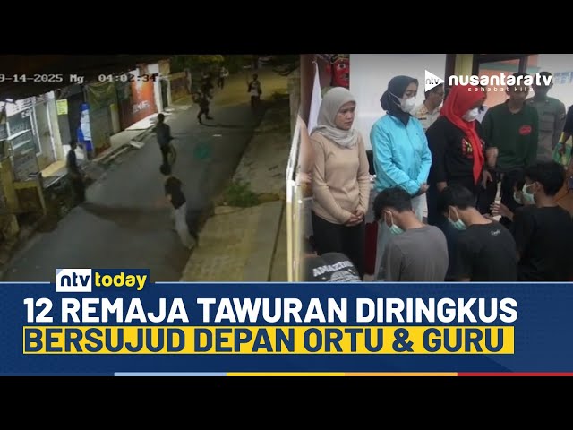 Youtube Thumnail image of : Heboh! 12 Pelajar Tawuran di Jaksel Ditangkap, Polisi Minta Sujud ke Ortu dan Guru | NTV TODAY