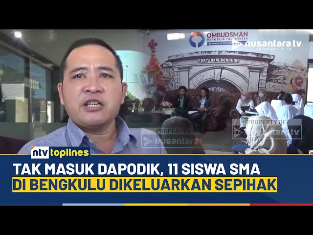 Youtube Thumnail image of : 11 Siswa Dikeluarkan Sepihak dari SMA di Bengkulu, Ngadu ke Ombudsman | NTV TOPLINES
