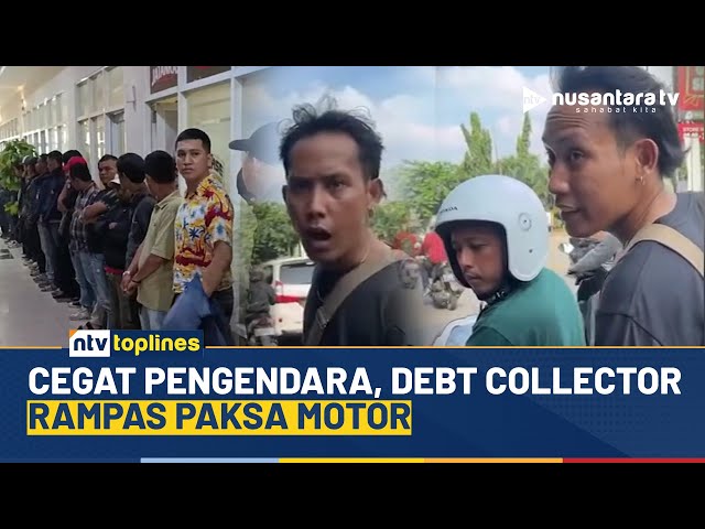 Youtube Thumnail image of : Komplotan Debt Collector Rampas Paksa Motor di Cikupa, 23 Orang Dirungkus Polisi! | NTV TOPLINES