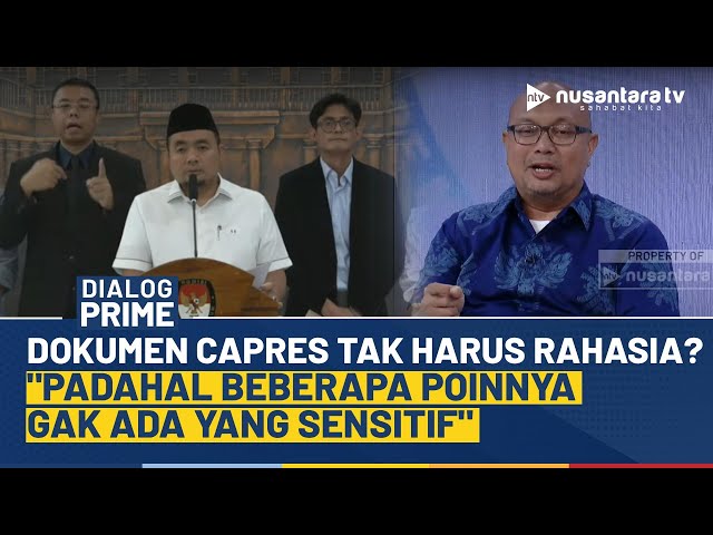 Youtube Thumnail image of : Dokumen Capres-Cawapres Terbuka ke Publik, Eks KPU: Padahal Beberapa Poin Gak ada yang Sensitif