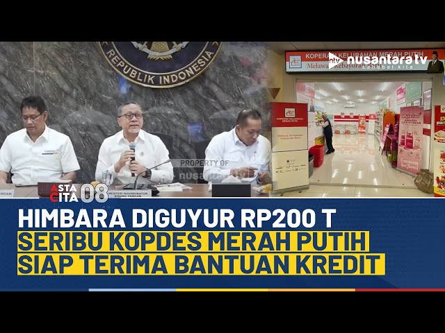 Youtube Thumnail image of : Guyuran Dana Rp200 Triliun ke Himbara, Seribu Kopdes Merah Putih Terima Bantuan Kredit | ASTA CITA08