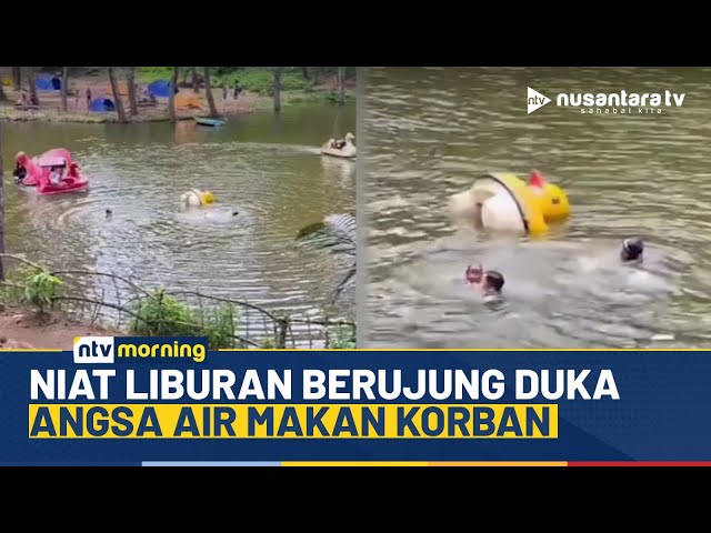 Youtube Thumnail image of : Gempar! Diduga Kelebihan Muatan, 4 Wisatawan Tenggelam saat Naik Perahu Angsa di Garut | NTV MORNING