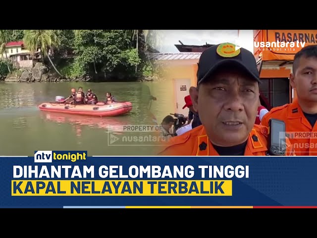 Youtube Thumnail image of : Kapal Nelayan Terbalik Dihantam Gelombang di Padang, 1 Tewas 1 Hilang! | NTV TONIGHT