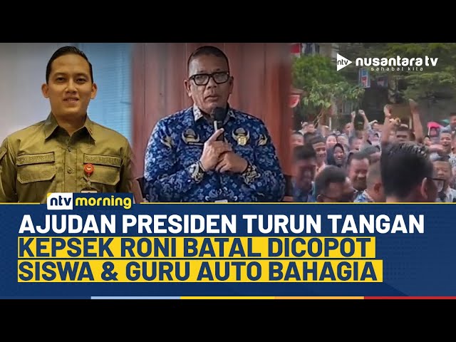 Youtube Thumnail image of : Geger! Sempat Mau Dicopot, Siswa & Guru Histeris Sambut Kepsek Roni Kembali ke Sekolah | NTV MORNING