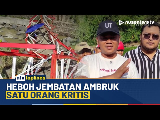 Youtube Thumnail image of : Ngeri! Detik-detik Jembatan di Tegal Ambruk, 5 Pekerja Jadi Korban | NTV TOPLINES