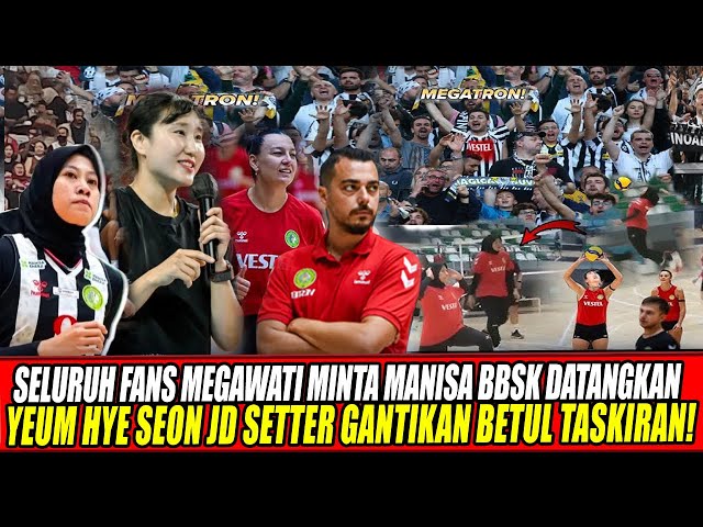 Youtube Thumnail image of : SELURUH FANS MEGAWATI MINTA MANISA BBSK DATANGKAN YEUM HYE SEON JD SETTER GANTIKAN BETUL TASKIRAN🔥
