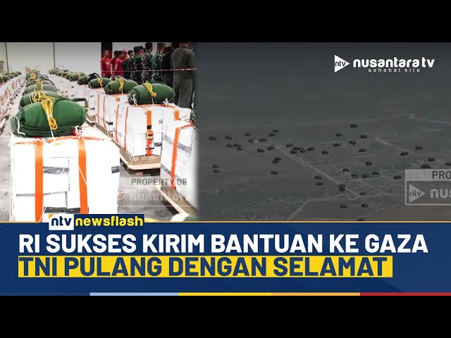 Youtube Thumnail image of : Indonesia Sukses Kirim Bantuan 91 Ton ke Gaza, Satgas TNI Pulang dengan Selamat | NTV NEWSFLASH