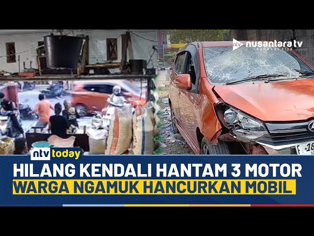 Youtube Thumnail image of : Mengerikan! Mobil Ngebut Tabrak 3 Motor di Bogor, Sopir Nyaris Diamuk Warga | NTV TODAY