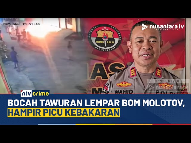Youtube Thumnail image of : Bocah Ikut Tawuran Lempar Bom Molotov, Nyaris Bakar Rumah Warga | NTV CRIME