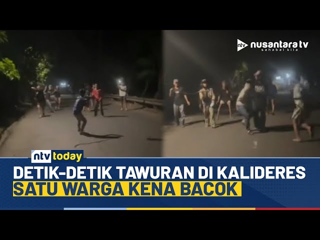Youtube Thumnail image of : Mencekam! Detik-detik Tawuran Maut di Kalideres, 1 Warga Terkena Bacok Sajam | NTV TODAY