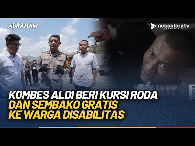 Youtube Thumnail image of : Haru! Kombes Aldi Bagikan Kursi Roda & Sembako untuk Warga Lumpuh 20 Tahun | ABRAHAM