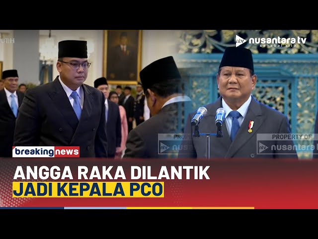 Youtube Thumnail image of : Gantikan Hasan Nasbi, Angga Raka Resmi Dilantik Jadi Kepala PCO | BREAKING NEWS
