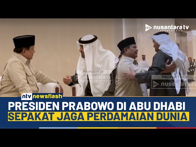 Youtube Thumnail image of : Presiden Prabowo Bertemu Presiden MBZ di Abu Dhabi, Sepakat Jaga Keamanan Internasional | NEWSFLASH