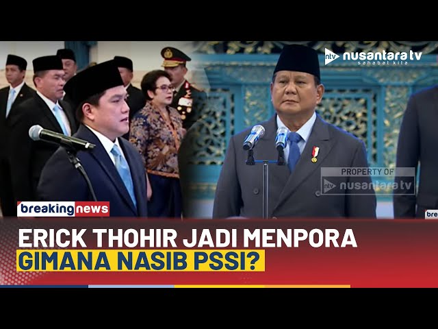 Youtube Thumnail image of : [FULL] Presiden Prabowo Lantik Menteri dan Wamen Baru, Erick Thohir Jadi Menpora | NTV