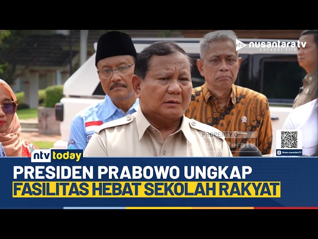 Youtube Thumnail image of : Presiden Prabowo Menyoroti Fasilitas Sekolah Rakyat yang Lebih Baik dari Akademi Militer | NTV TODAY