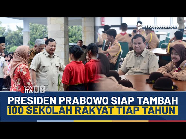 Youtube Thumnail image of : Presiden Prabowo Targetkan Tambah 100 Sekolah Rakyat Setiap Tahun | ASTA CITA 08