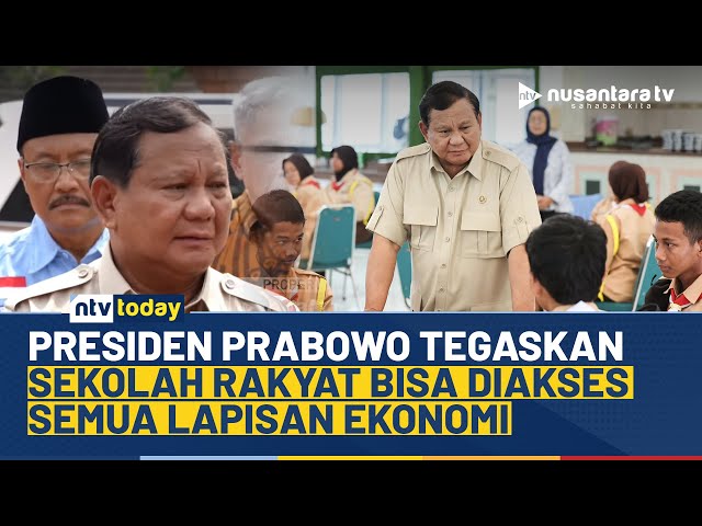 Youtube Thumnail image of : Presiden Prabowo Tegaskan Sekolah Rakyat Bisa Diakses Berbagai Lapisan Ekonomi | NTV TODAY