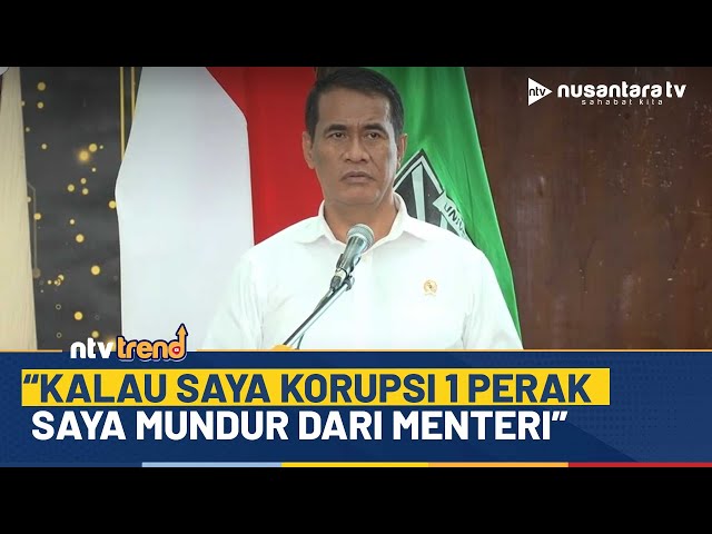 Youtube Thumnail image of : Komitmen Tegas Mentan Amran! Siap Lepas Jabatan Menteri Jika Korupsi 1 Perak | NTV