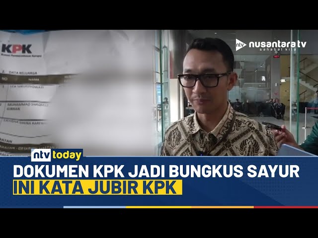 Youtube Thumnail image of : Viral! Dokumen KPK Dijadikan Bungkus Sayur, Jubir KPK: Itu Bukan Dokumen Cetak dari KPK | NTV TODAY