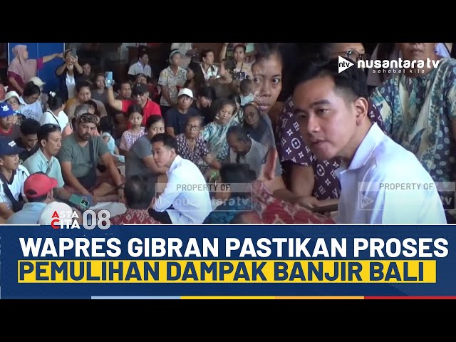 Youtube Thumnail image of : Tinjau Posko Pengungsi Banjir Bali, Wapres Gibran Sempatkan Berdialog dengan Warga | ASTA CITA 08