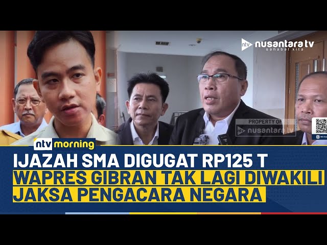 Youtube Thumnail image of : Ijazah SMA Digugat Rp125 T, Wapres Gibran Tak Lagi Pakai Jaksa Pengacara Negara | NTV MORNING