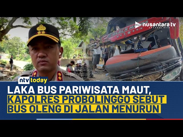 Youtube Thumnail image of : Laka Maut Bus Pariwisata Tewaskan 8 Orang, Kapolres Probolinggo: Bus Oleng di Turunan | NTV TODAY