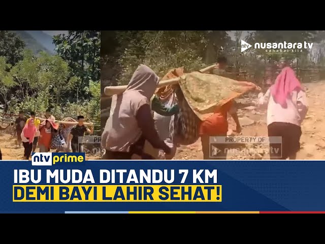 Youtube Thumnail image of : Ibu Muda di Maros Ditandu 7 Km untuk Mendapatkan Layanan Persalinan Selamat | NTV PRIME