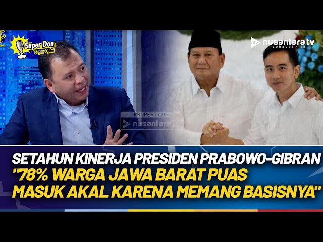 Youtube Thumnail image of : 78% Warga Jabar Puas Kinerja Presiden Prabowo-Gibran, Poltracking: Masuk Akal Karena Memang Basisnya