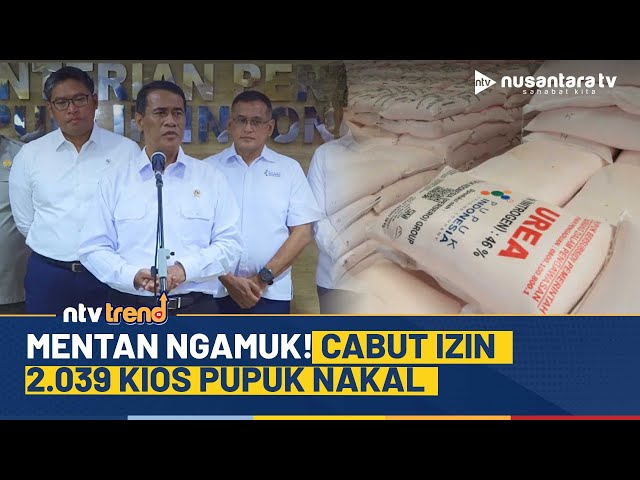 Youtube Thumnail image of : [FULL] Mentan Amran Ngamuk Cabut Izin 2.039 Distributor Pupuk Nakal, Rugikan Petani Rp600 Miliar!
