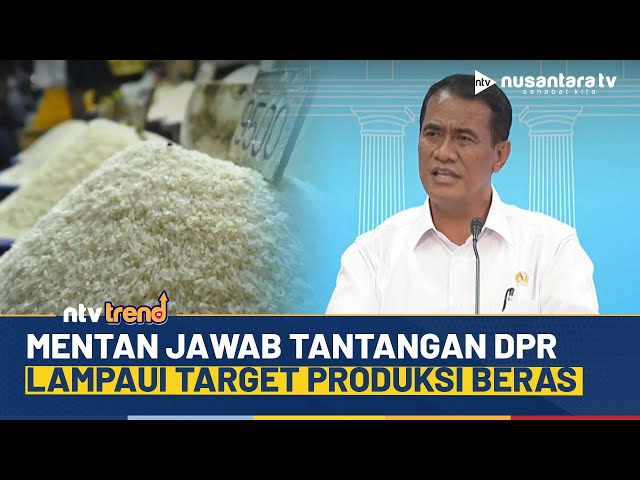 Youtube Thumnail image of : Mentan Amran Jawab Tantangan DPR & Kemenkeu soal Target Produksi Beras | NTV