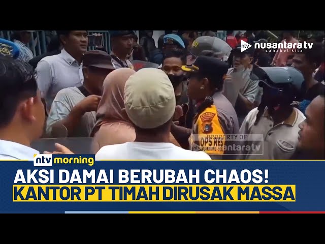 Youtube Thumnail image of : Kericuhan Terjadi dalam Aksi Protes terhadap Kebijakan PT Timah di Bangka Belitung | NTV MORNING