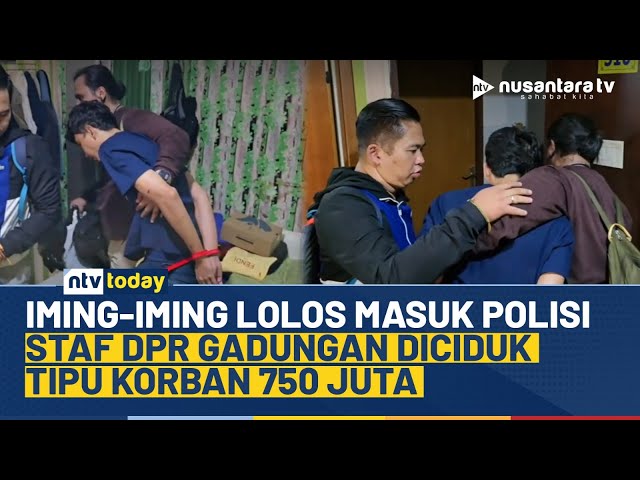 Youtube Thumnail image of : Polisi Ciduk Pria Berkedok Staf DPR, Tipu Korban Rp750 Juta Calon Bintara Polri | NTV TODAY