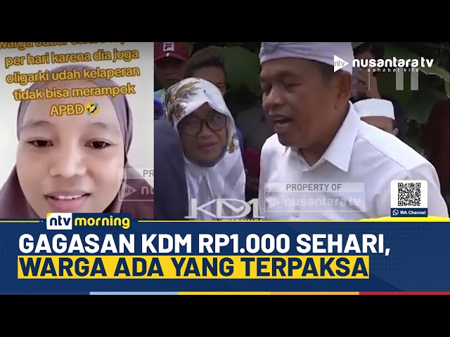 Youtube Thumnail image of : Gagasan Dedi Mulyadi Soal Rp1.000 Sehari Tuai Beragam Tanggapan dari Warga | NTV MORNING