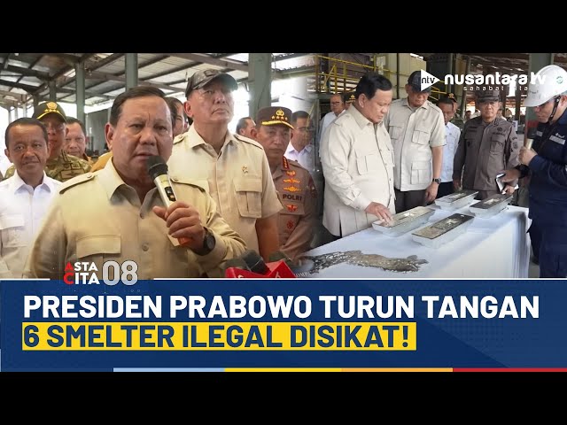 Youtube Thumnail image of : Negara Dirugikan Rp300 T, 6 Smelter Ilegal Dibongkar di Hadapan Presiden Prabowo | ASTA CITA 08