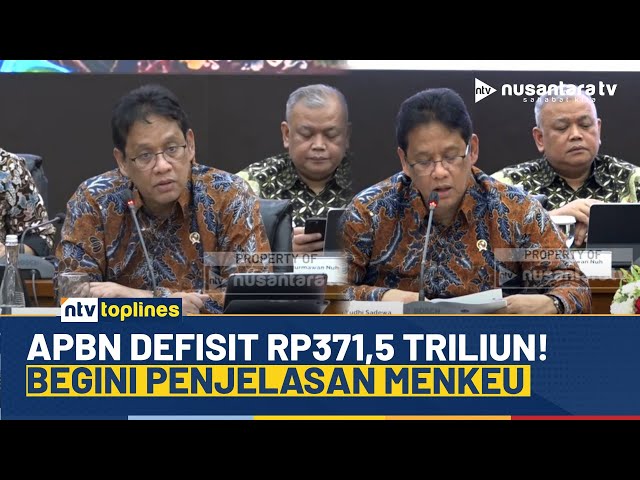 Youtube Thumnail image of : APBN Indonesia Defisit Rp371,5 Triliun! Menkeu Purbaya Klaim Kondisi Masih Terkendali | NTV TOPLINES
