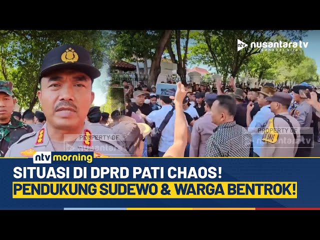 Youtube Thumnail image of : Situasi DPRD Pati Chaos! Pendukung Bupati Sudewo dan Warga Bentrok | NTV MORNING