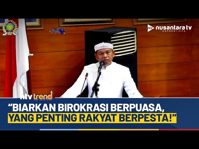 Youtube Thumnail image of : [FULL] Keras Dedi Mulyadi Tak Ragu Pangkas Anggaran Birokrasi: Yang Penting Rakyat Berpesta! | NTV