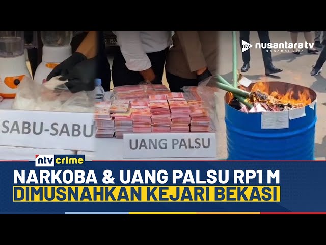Youtube Thumnail image of : Heboh! Kejari Bekasi Musnahkan Barang Bukti Narkoba dan Uang Palsu Senilai Rp1 Miliar | NTV CRIME