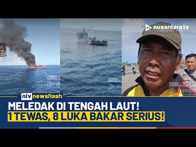Youtube Thumnail image of : Kapal Nelayan Terbakar di Laut Lombok, Diduga Akibat Percikan Api dari Mesin | NTV NEWS FLASH