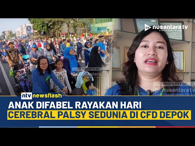Youtube Thumnail image of : Ceria & Semangat! Perayaan Hari Ceberal Palsy Sedunia, Anak Difabel Jalan Santai di CFD Depok | NTV