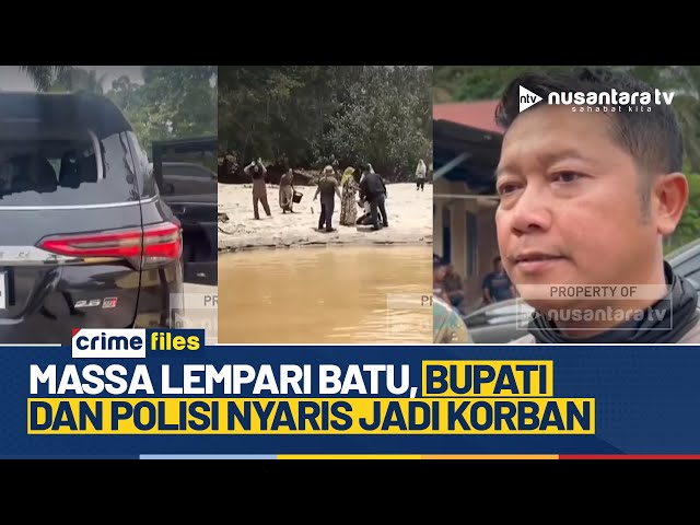 Youtube Thumnail image of : Massa Menghadang Rombongan Bupati dan Kapolres Saat Penertiban Tambang Emas | CRIME FILES