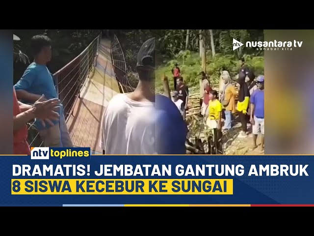 Youtube Thumnail image of : Ngeri! Detik-detik Jembatan di Pangandaran Seketika Ambruk, Sejumlah Siswa jadi Korban | NTV