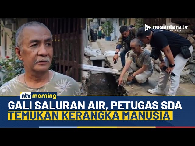 Youtube Thumnail image of : Geger! Petugas SDA Temukan Kerangka Manusia saat Gali Saluran Air di Sawah Besar | NTV MORNING