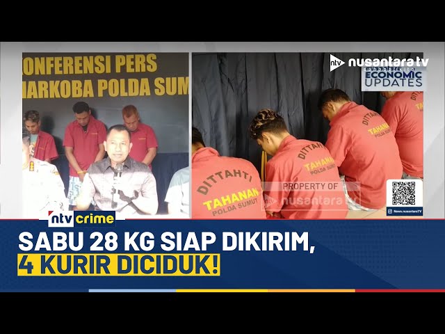 Youtube Thumnail image of : Polisi Gagalkan Pengiriman 28 Kg Sabu di Labuhan Batu, 4 Tersangka Diamankan | NTV CRIME
