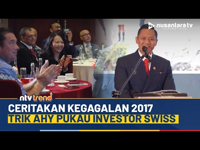 Youtube Thumnail image of : Di Depan Investor Swiss, Menko AHY Ceritakan Kegagalannya di Pilkada DKI 2017 | NTV