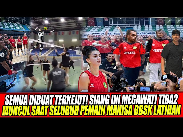 Youtube Thumnail image of : SEMUA DIBUAT TERKEJUT! SIANG INI MEGAWATI TIBA2 MUNCUL SAAT SELURUH PEMAIN MANISA BBSK LATIHAN🔥