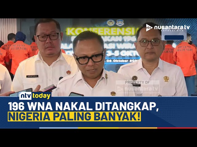 Youtube Thumnail image of : Ditjen Imigrasi Tangkap 196 WNA Nakal di Jabodetabek, Warga Nigeria Paling Banyak! | NTV TODAY