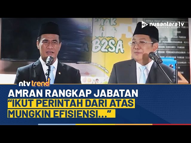 Youtube Thumnail image of : Rangkap Jabatan Mentan Amran Jadi Kepala Bapanas: Ikut Perintah Presiden, Mungkin Efisiensi! | NTV
