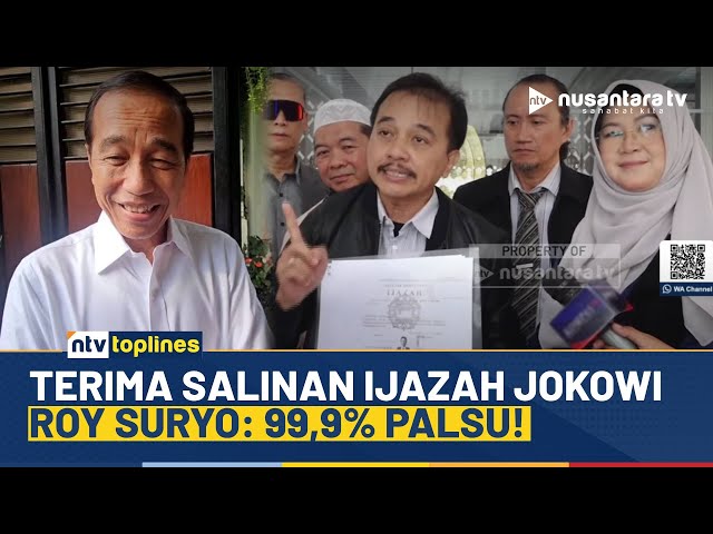 Youtube Thumnail image of : KPU DKI Jakarta Serahkan Salinan Ijazah Jokowi, Roy Suryo: 99,9 Persen Palsu! | NTV TOPLINES
