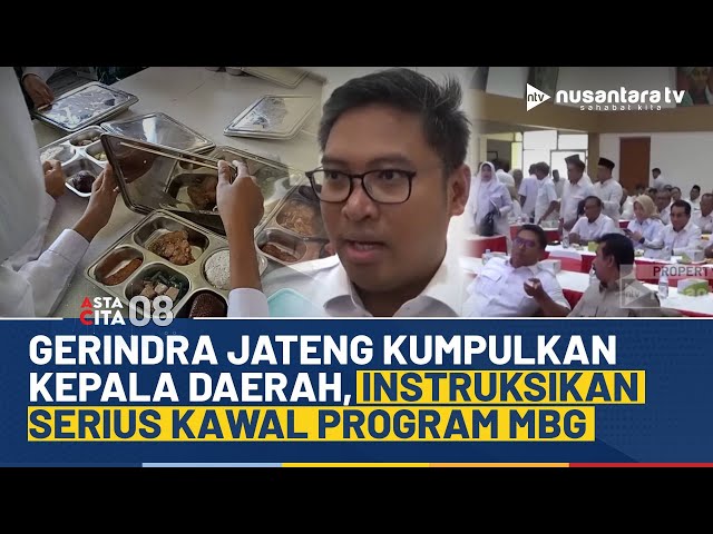 Youtube Thumnail image of : Sorotan Keras! Gerindra Jateng Kumpulkan Kepala Daerah soal Pengawasan Ketat MBG | ASTA CITA 08
